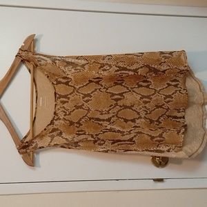 Express Snakeskin Tank Top Size Large
